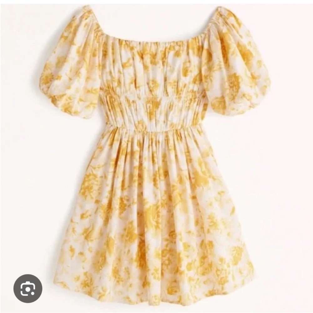 Abercrombie & Fitch Yellow Floral Mini Dress